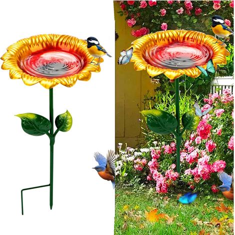 Abreuvoir à oiseaux pour le jardin, 64 cm, abreuvoir à oiseaux debout, bain à oiseaux pour extérieur, jardin, arrière-cour (1/5)