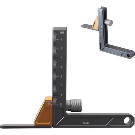 Table Saw Height Gauge, Precise Depth Meter, Woodworking Height Tool, Multifunctional Height Measuring Ruler, Lightweight Wear-Resistant Tool for Accurate Depth Adjustment (1/5)