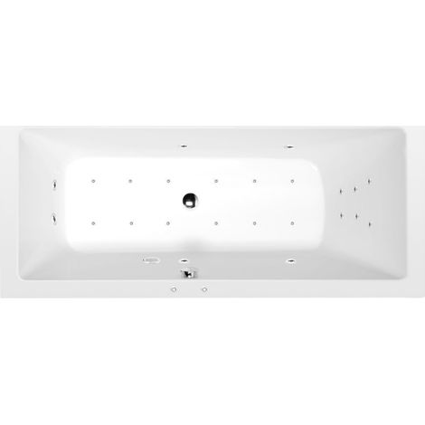 MIMOA Baignoire balnéo, 170x80x39cm, Attraction Hydro-Air, chrome (1/4)