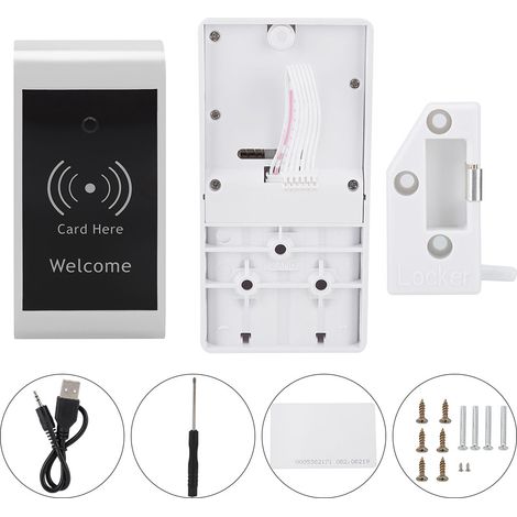 Serrure électronique intelligente à induction numérique pour armoires, casiers, sauna, spa, salle de sport (Argent) (1/5)