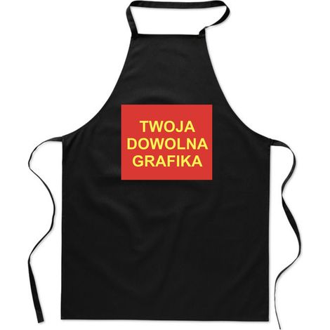 DELANTAL DE COCINA NEGRO CON TU PROPIO ESTAMPADO GRÁFICO, regalo FA352 (1/4)