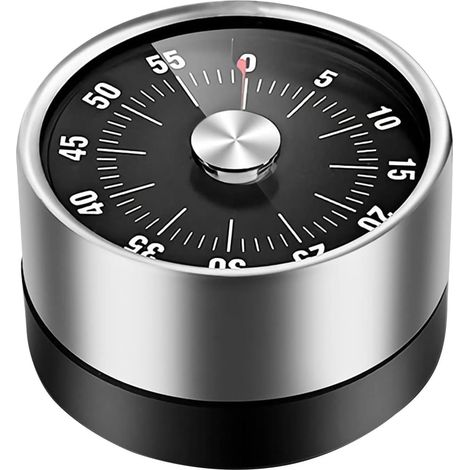 Minuteur mécanique en acier inoxydable de 6 cm - magnétique à (1/5)