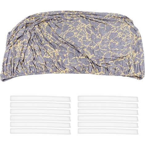 Housse de canapé extensible en polyester, protège-siege pour canapé 4 places, accessoire de mobilier gris (1/5)