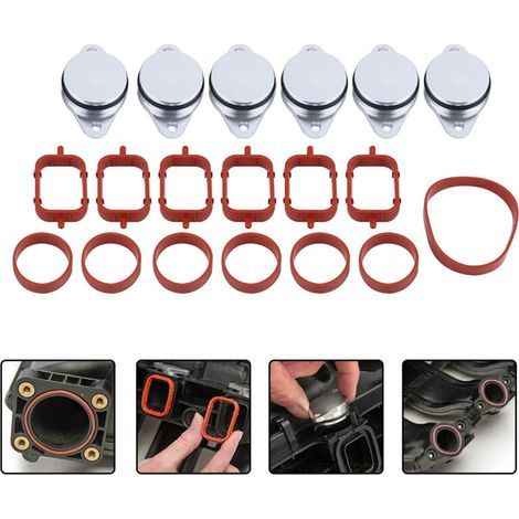 CHOYCLIT Kit de joints d'admission pour BMW 320d 330d 520d 525d 530d 730d, 6x33mm, à rabat tourbillon Diesel