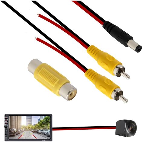 10M Câble d’Extension de Caméra de Recul de, Câble Vidéo RCA Double Blindage avec Prise RCA Jaune vers Prise Femelle,Cable Camera de Recul, pour Connexion Moniteur et Caméra Arrière (1/5)
