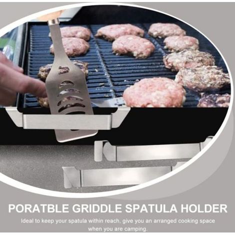 Support de Spatule - Acier Inoxydable - Pour Barbecue et Plancha Extérieur - 1 Pièce (1/4)