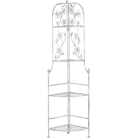 Corner Shelving Unit BIELLA Metal 35 cm 35 cm White