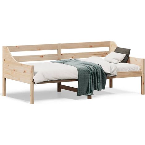 Maison Exclusive - Sofá cama sin colchón madera maciza de pino 90