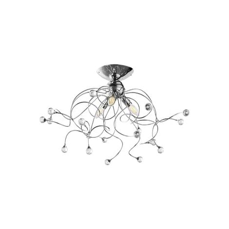 [GEBRAUCHT] B-Ware Euluna Deckenlampe Trilly Deckenlampe Deckenlicht In Chrom Mit Kristallen 3 Fl