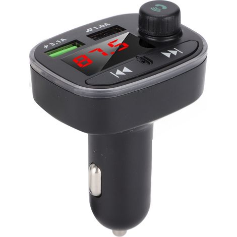 Bluetooth-FM-Transmitter fürs Auto, Freisprecheinrichtung, kabelloser Bluetooth-Radioadapter mit Mikrofon fürs Auto (1/5)