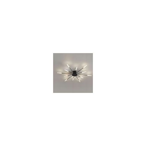 GOECO Plafonnier LED moderne en forme de feu d&39artifice,42W design créatif en forme de fleur,luminaire suspendu pour chambre,salon et salle à manger,noir,4500K (1/5)