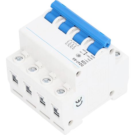 Disjoncteur miniature 4P, isolateur de courant différentiel, montage sur rail DIN, 400 V CA, 25 A (1/5)
