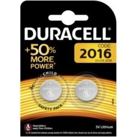 Pila boton 2016 duracell 2 pz