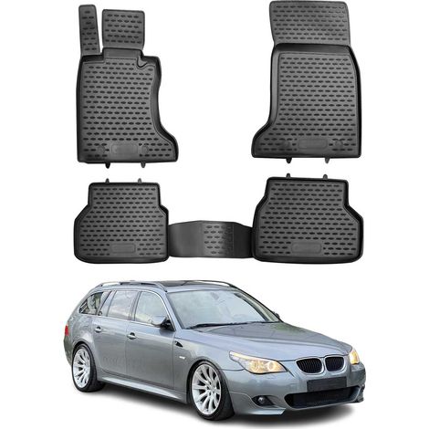 OMAC 3D Tapis de Sol Compatible avec BMW Série 5 E60 E61 Berline Break 2003-2010 Caoutchouc (1/5)