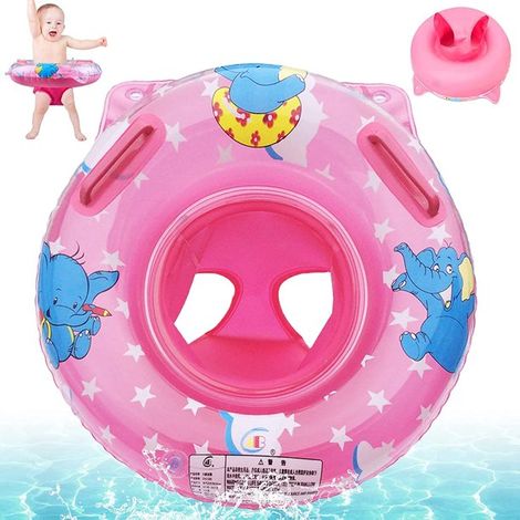 Baby swimming ring, elephant seat ring, pink swimming ring, seat ring for babies and toddlers (1/5)