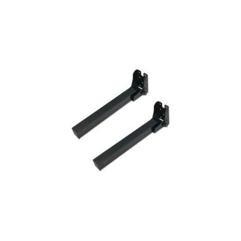 Klappbare Möbelfüße 30 cm – 2er-Set – Schwarzes Eisen für Tisch, Bett, Sofa – Kratzfeste Bodengleiter – Crezuo