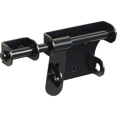Loquet de portail coulissant verrou porte loquet pour porte d'abri de jardin, clôtures en bois, portes de grange, de cour, loquet d'extérieur noir (1/5)