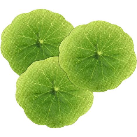 Lot de 30 plantes artificielles flottantes pour bassin d'extérieur, accessoires de décoration pour aquarium, nénuphars.-6CM-Green (1/2)