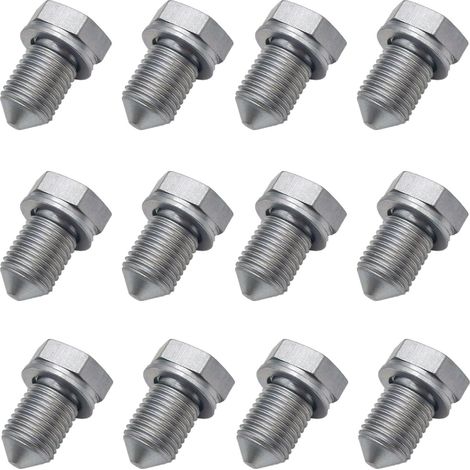 12 Pièces Bouchon de Vidange Voiture, M14x1,5 Bouchon Vidange Huile Moteur, Compatible avec VW N90813202 N90288901 (1/5)