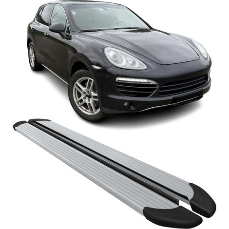 Marchepieds Latéraux Compatible avec Porsche Cayenne 2010-2017 Aluminium Argent 2Pcs (1/5)
