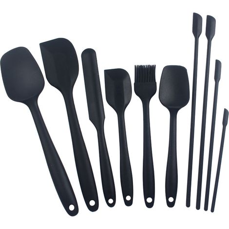 Spatule En Silicone - 10 Pièces - Résistant Jusqu'à 230 °C - Antiadhésif - Pour Cuisson Boulangerie Et Mélange - Lot Complet
