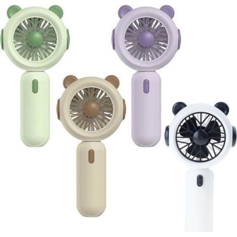 Ventilateur portable rechargeable par USB - Petit ventilateur alimenté par piles AA avec 3 vitesses de ventilation (1/5)