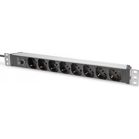 DIGITUS DN-95410-IT Aluminium Steckdosenleiste 8 Anschlüsse