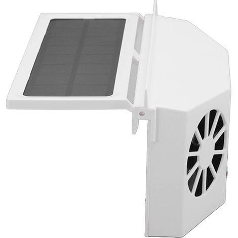 Solarbetriebener Autolüfter, Fensterlüfter, Fahrzeugkühler, Mini-LKW-Lüfter, weißer Dreilochlüfter (Batterie nicht enthalten) (1/5)