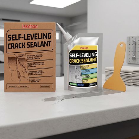 Self-leveling sealant for concrete cracks: practical repair, leveling, durable and easy to use – 100 g + scraper (1/5)