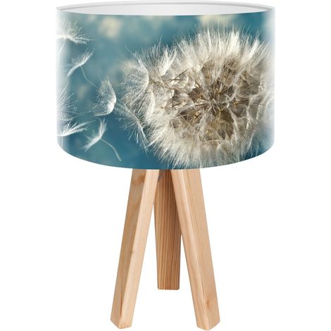Lampe de chevet bothanica foto-028 - Bois clair, blanc