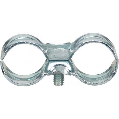 Abrazadera doble de tubo flexible 13x13 mm acero, galvanizado (Por 100)
