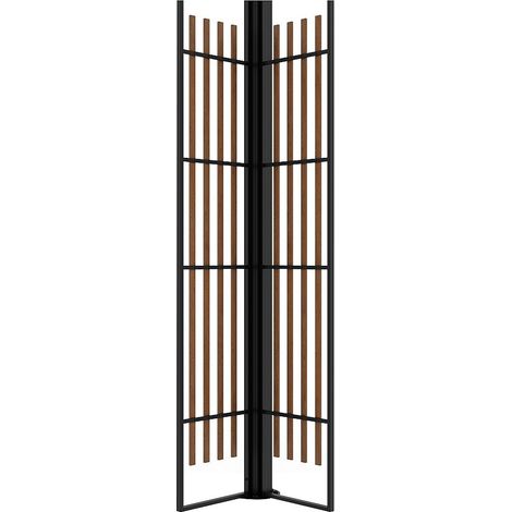 Set di 2 pannelli a griglia per pergola in acciaio e legno - L37,5 x H206 cm - MAZARA