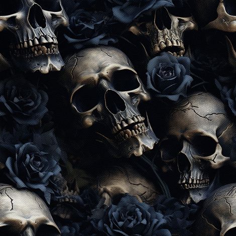 Tela decorativa para exteriores Oxford - Motivo de calavera I DX4122 (1/5)