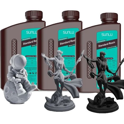 Resina fotopolimerica 3D, alta precisione, polimerizzazione rapida, standard GY DG BK (1/2)
