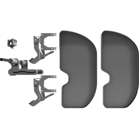 Ninka Eckauszug Trigon Halbkreis FB 450 mm links - dunkelgrau - 2 Drehböden