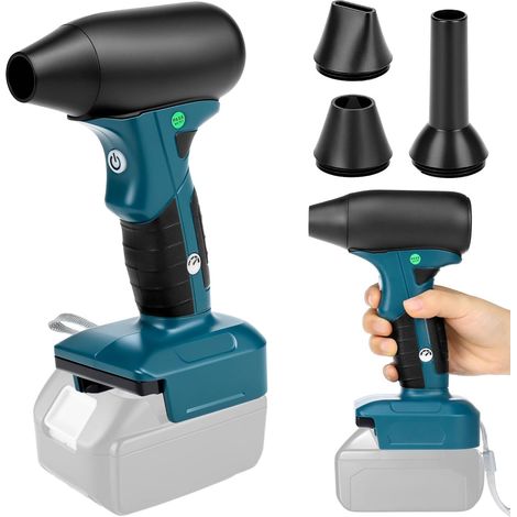 Souffleur sur Batterie Portable, souffleur à Feuilles à Jet, sans balais avec 2 Buses, Compatible avec 18V Batterie (sans Batterie) (1/5)