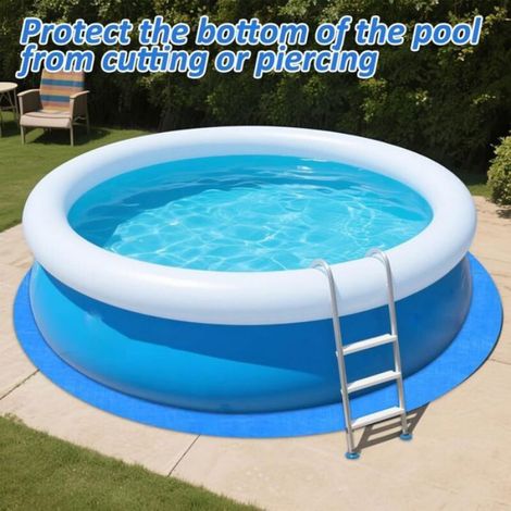 3M Tapis de piscine rond, résistant aux perforations, rembourrage de protection du sol pour terrasse, allée, bord de piscine (1/4)