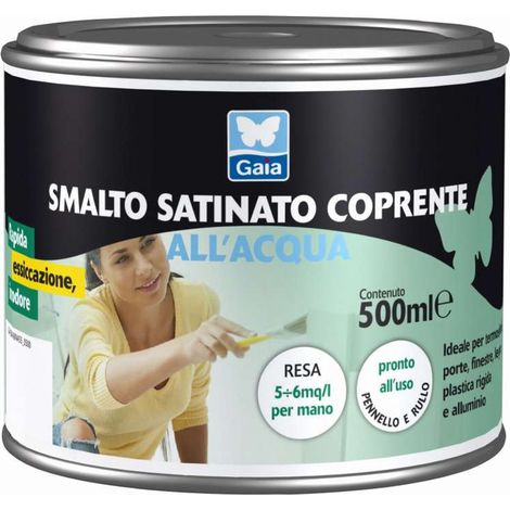 Smalto Acqua Satinato 0,750 Nero Gaia