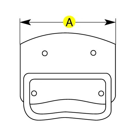 MANIGLIA AMERICANA BAULE CM 11 NERA (1/2)