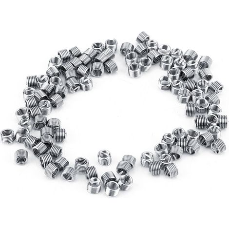 100 inserts filetés hélicoïdaux en fil enroulé M4 en acier inoxydable SS304 (M40,71,5 D) (1/5)