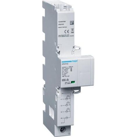 Hager Kombiableiter T1+T2 4P 30kA TT-TNS SPA701Z (1/5)