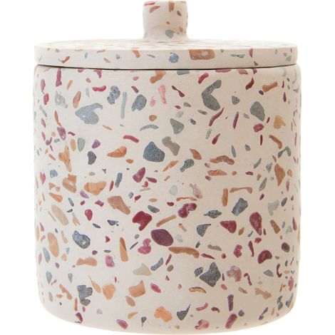 Premier Housewares Glass Jars / Jar With Multi Colored Finish Glass Jar Modern Glass Storage Jars With Lids Concrete Glass Jars With Lid 9 x 11 x 9 (1/5)