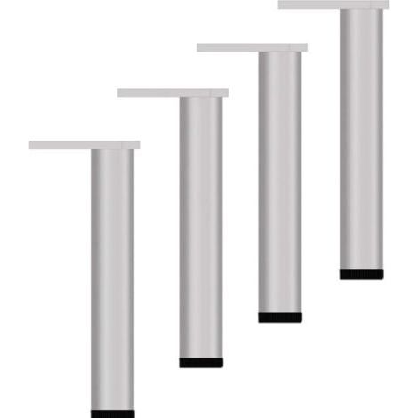 4 Pièces Pieds de Meuble Réglable 30cm Pied Canapé Moderne Pattes de Lits Argent Pieds Rechange pour Table Armoire (1/4)