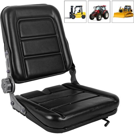 Siège de chariot élévateur universel avec dossier réglable – Siège de rechange confortable pour chariot élévateur, mousse haute résilience, convient pour chariots élévateurs, bouteurs