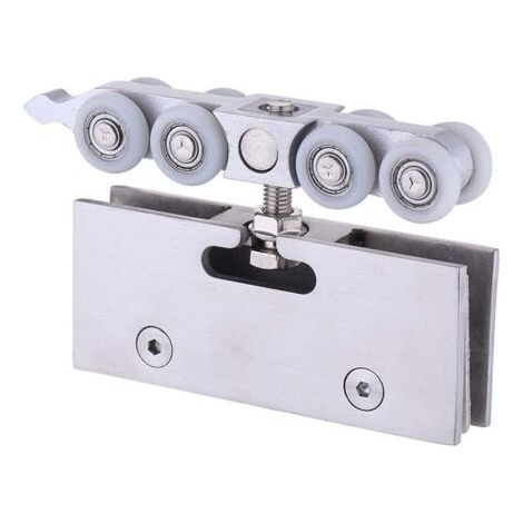 QORVA-Lot de 4 roulettes pour porte de douche, poulies de 22 mm de diamètre, pièces de rechange pour porte en verre de 10 à 12 cm, max 45 kg