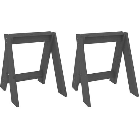Maison Exclusive - Sgabelli 2 pz grigio 40x40x45 cm in Legno Massello di Pino (1/5)