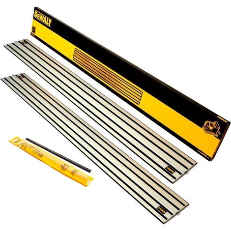 2 x DeWalt DWS5022 1.5m Guide Rail for DWS520 Plunge Saws & Connector (1/3)