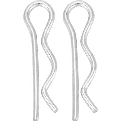 Goupille fendue en R, goupille de retenue, clip de fixation, zinguée brillante (1,835 mm, 30 pièces) (1/5)