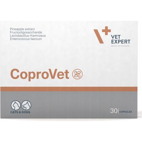 CoproVet préparation contre la coprophagie pour chiens et chats – 30 gélules – Favorise la digestion et réduit les odeurs désagréables