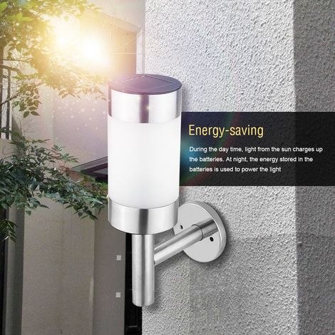 Applique murale solaire LED en acier inoxydable (1/5)